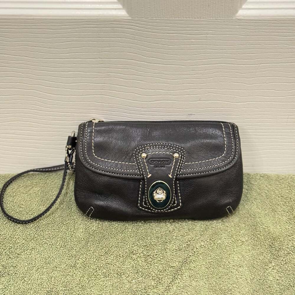 Vintage Y2K Coach Mini Signature Wristlet